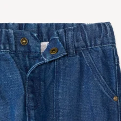 Baggy jeans voor babyjongens in effen kleur