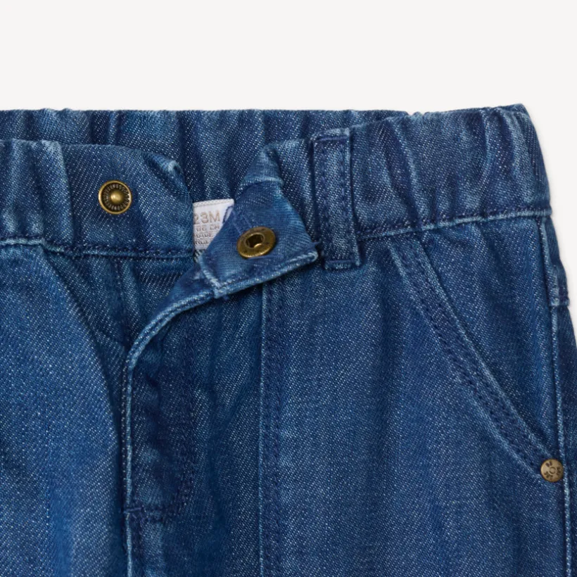 Baggy jeans voor babyjongens in effen kleur