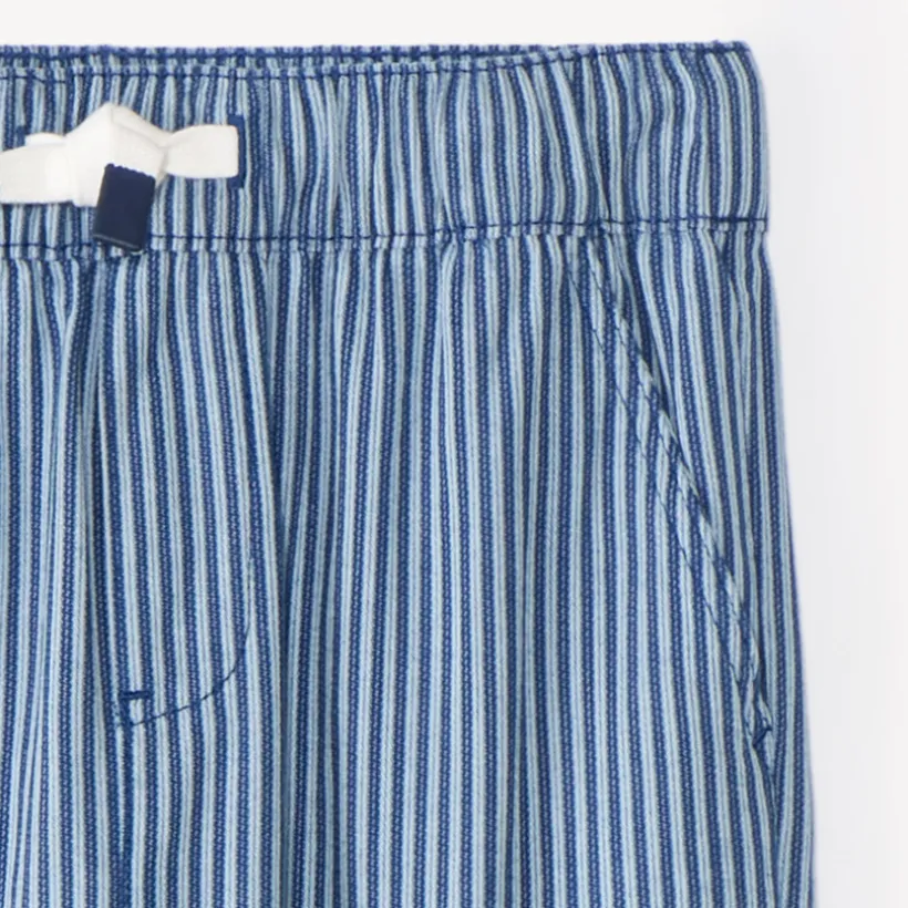 Baggy jongensbroek van gestreepte stof