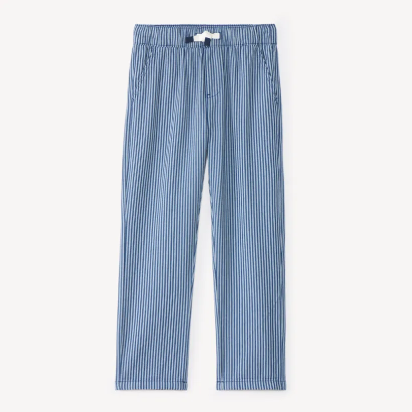 Baggy jongensbroek van gestreepte stof