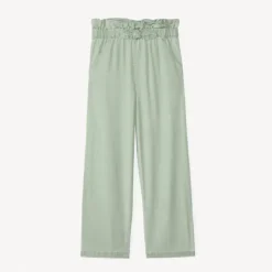 Baggy paper bag broek met strik voor meisje