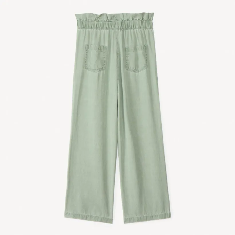 Baggy paper bag broek met strik voor meisje
