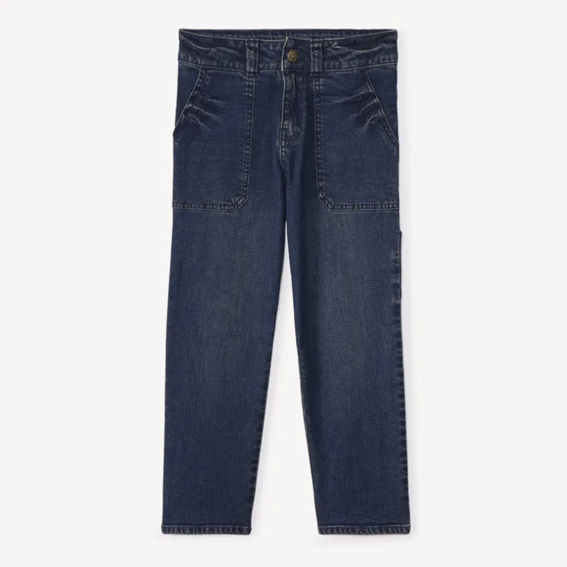 Ballonjeans in donkerblauw denim jongens
