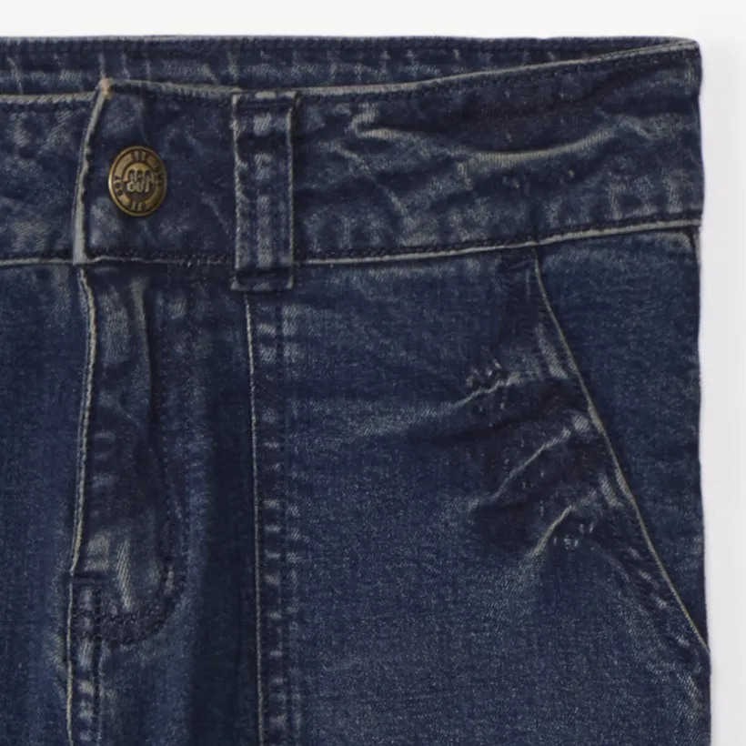 Ballonjeans in donkerblauw denim jongens
