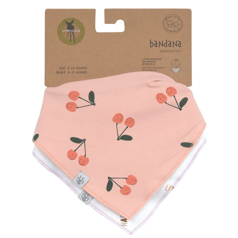 Bandana baby waterproof Happy Fruit 2stks Cherry