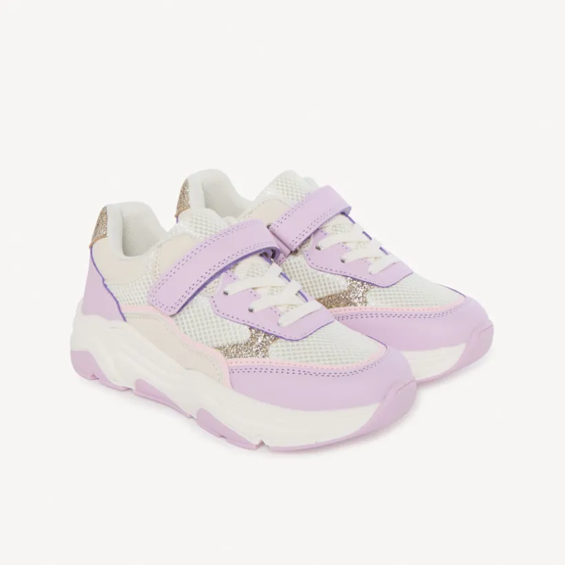 Baskets de sport à mesh et paillettes fille