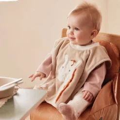 Bavoir van spons Funny met piep Tiga beige
