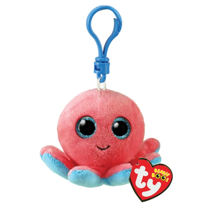 Beanie Boo's clip pluche Sheldon de octopus sleutelhanger