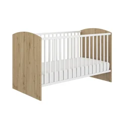 Bed Arthur omvormbaar 70 x 140 - Wit en Eiken