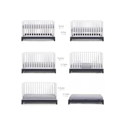 Bed evolutief 70 x 140 cm Wit