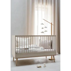 Bed Flow 70x140cm omvormbaar in klein juniorbed 70x170 Clay