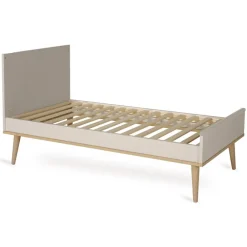 Bed Flow 70x140cm omvormbaar in klein juniorbed 70x170 Clay