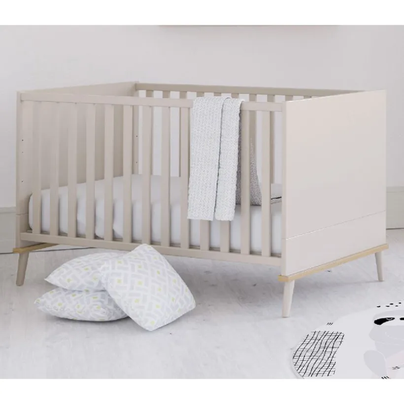 Bed Hazel 70x140 omvormbaar junior bed 70x140cm Kasjmier beige / Eik montana