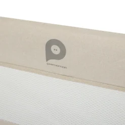 Bedhek met net en zak 150 cm beige