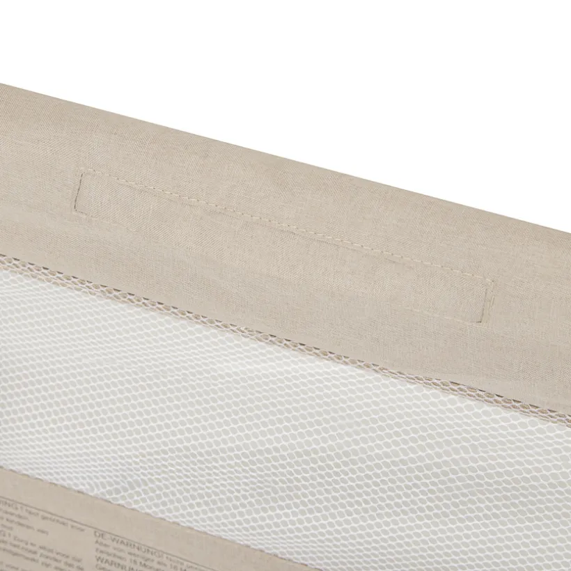 Bedhek met net en zak 150 cm beige
