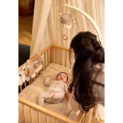 Bedhemel 245cm Stripe Oatmeal/Hazel