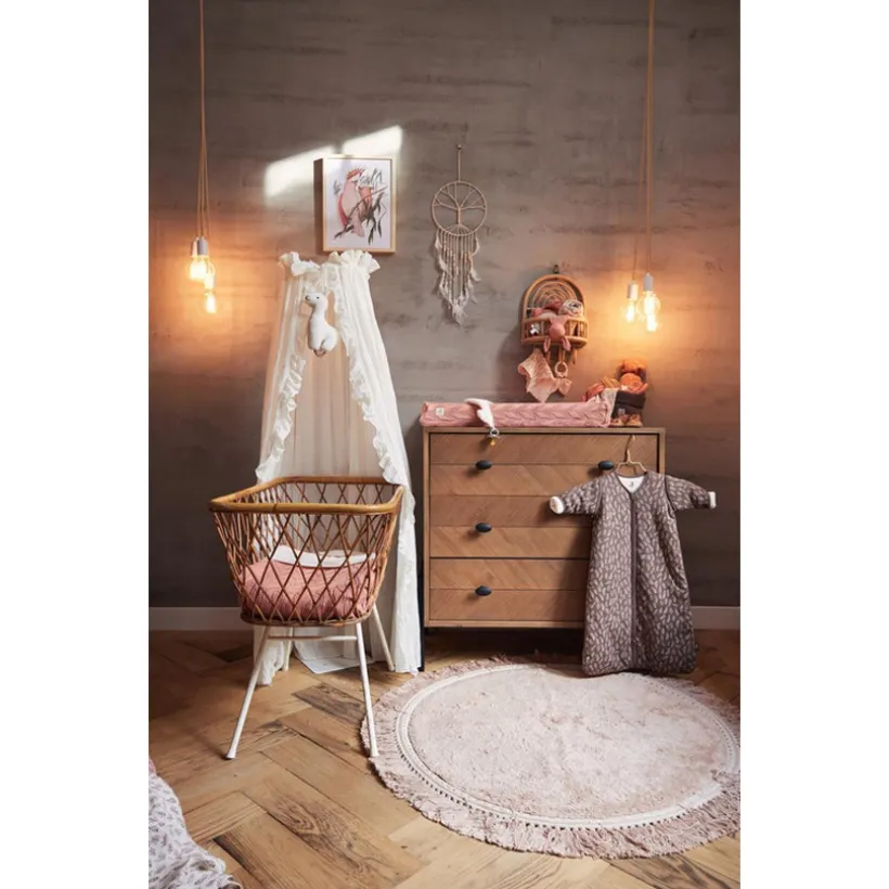 Bedhemel Vintage met ruffles 155cm Ivory