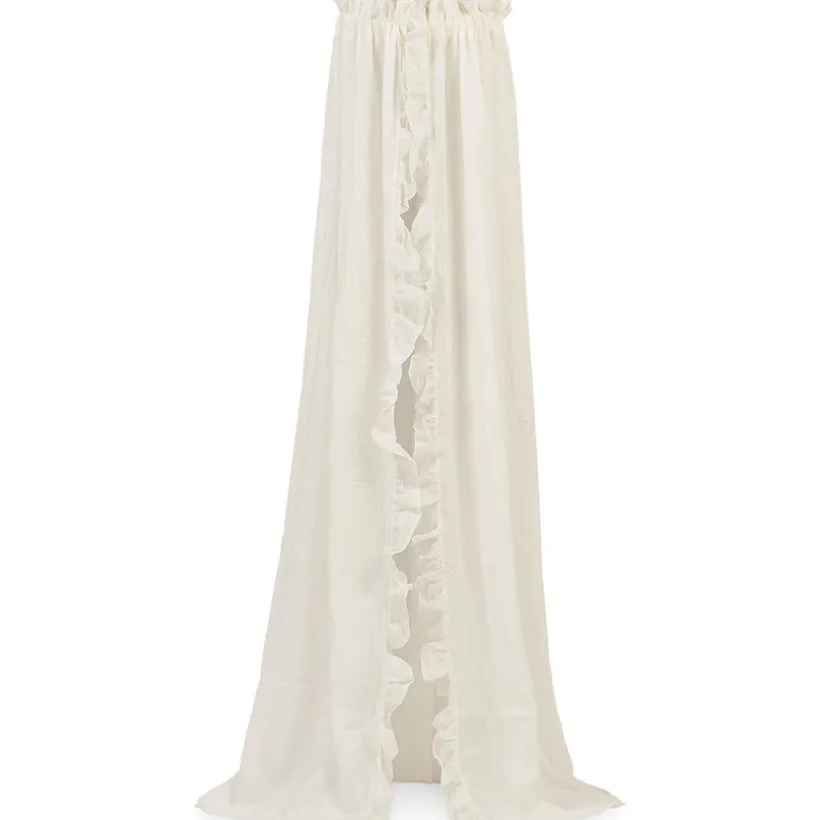Bedhemel Vintage met ruffles 155cm Ivory