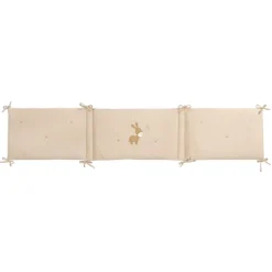 Bedomranding van fluweel 180 x 35 cm Zand