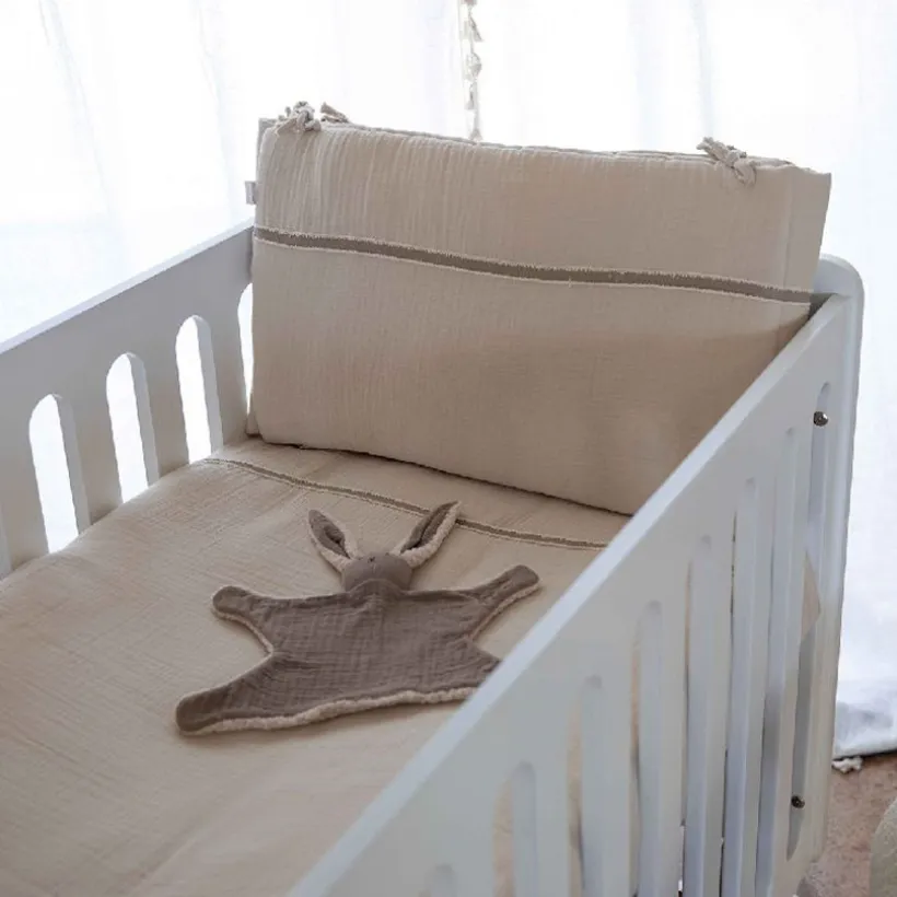 Bed/Parkomrander katoen Crème