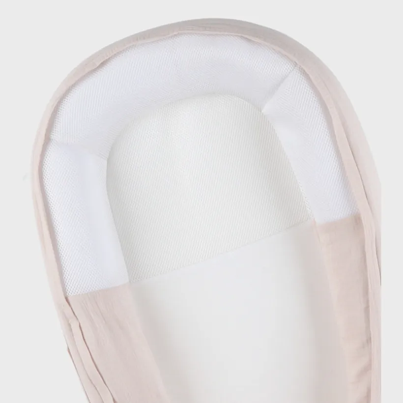 Bedverkleiner babynest Kokkoony mousseline Beige M&M