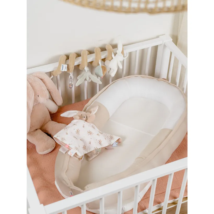 Bedverkleiner babynest Kokkoony mousseline Beige M&M