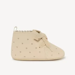 Beige laarsjes met elastische veters meisjes
