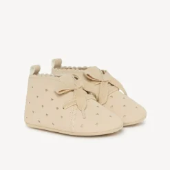 Beige laarsjes met elastische veters meisjes