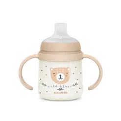 Bekerfles met handgrepen 150ml Wild&Free dag/nacht bruin