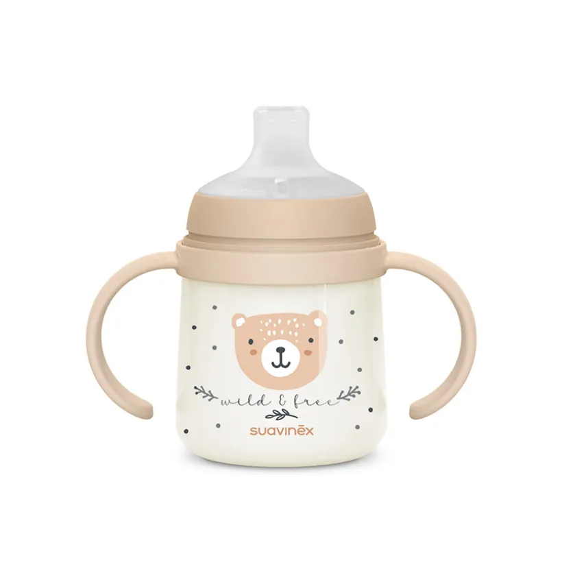 Bekerfles met handgrepen 150ml Wild&Free dag/nacht bruin
