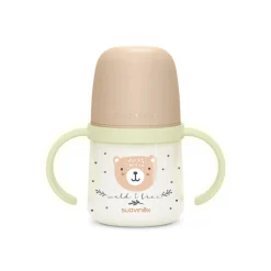 Bekerfles met handgrepen 150ml Wild&Free dag/nacht bruin