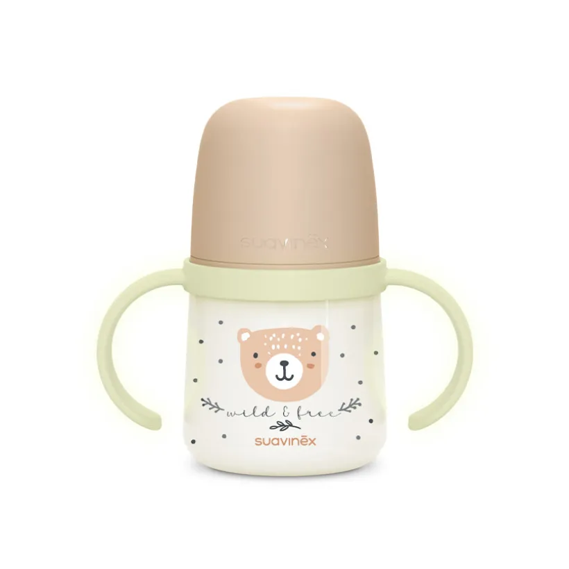 Bekerfles met handgrepen 150ml Wild&Free dag/nacht bruin