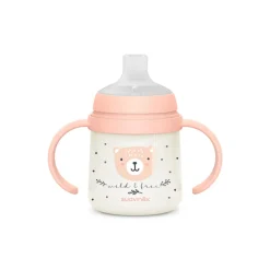 Beker met handvatten 150ml Wild&Free dag/nacht roze