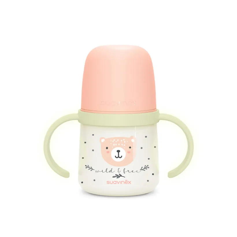 Beker met handvatten 150ml Wild&Free dag/nacht roze