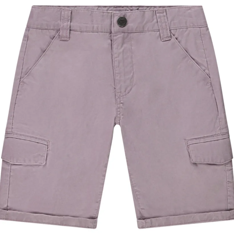 Bermuda cargo in effen twill voor jongen