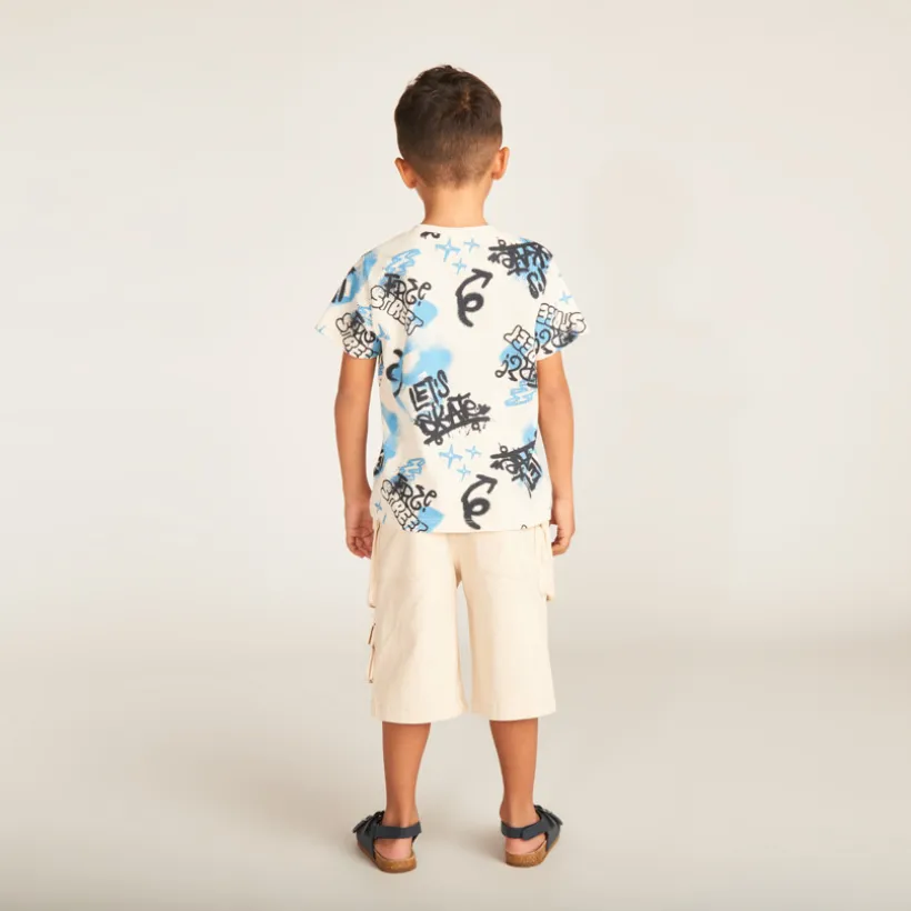 Bermuda cargo in twill jongens