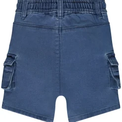 Bermuda denimlook met cargozakken voor babyjongen