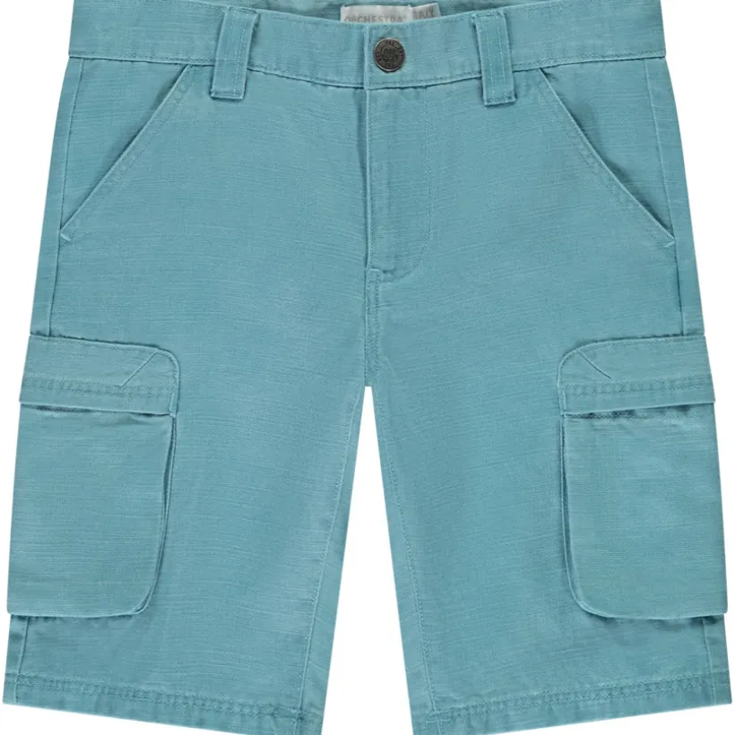 Bermuda effen met cargozakken voor jongens