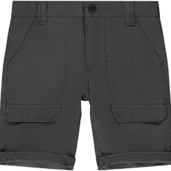 Bermuda effen met inzetstukken en kleppen jongens