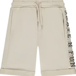Bermuda fantasie in fleece met embossed print jongens