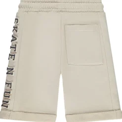Bermuda fantasie in fleece met embossed print jongens