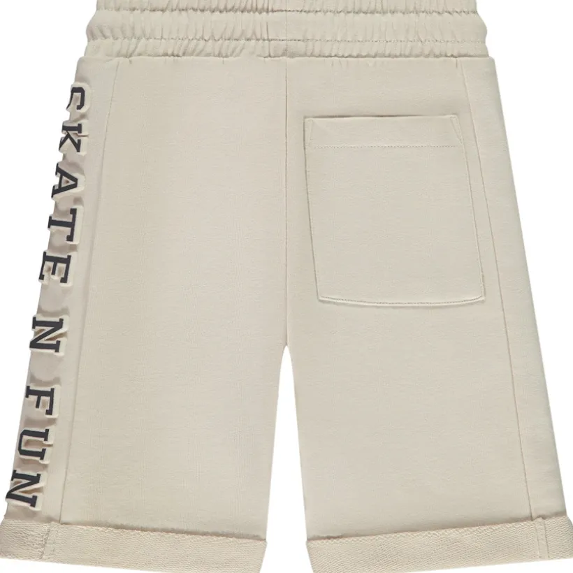 Bermuda fantasie in fleece met embossed print jongens