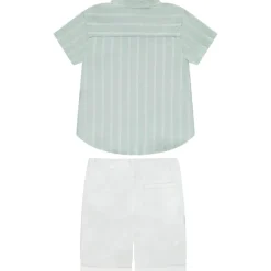 Bermuda + gestreepte blouse voor baby jongen