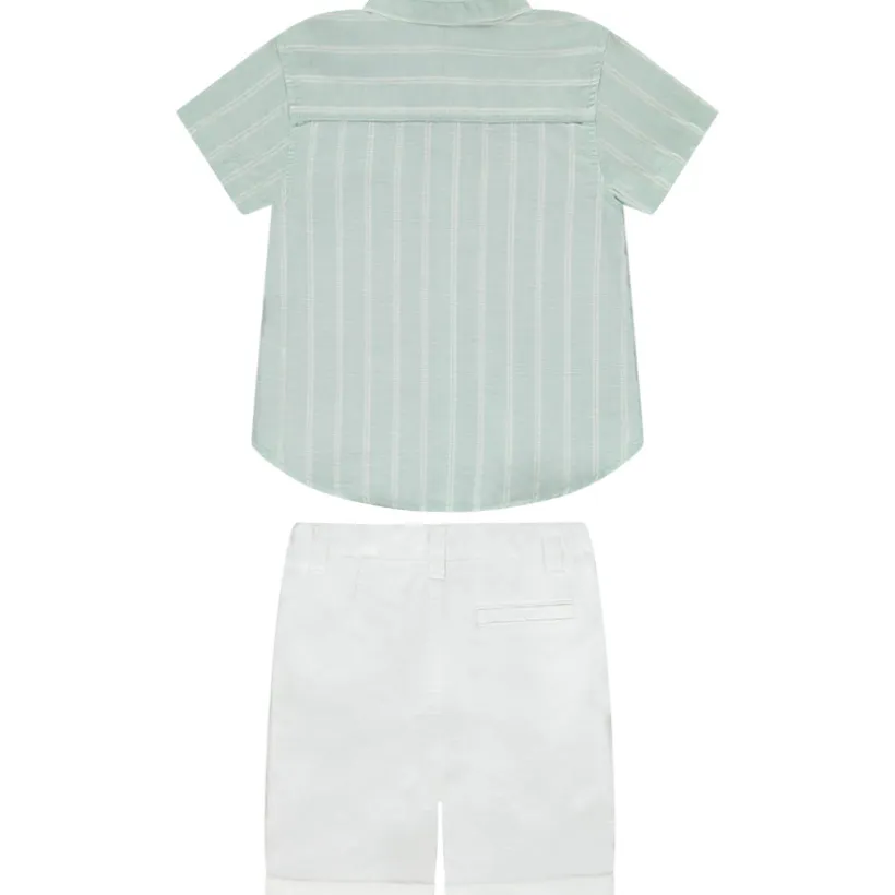 Bermuda + gestreepte blouse voor baby jongen
