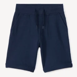 Bermuda in effen molleton met elastische taille jongens