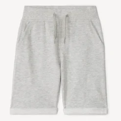 Bermuda in effen molleton met elastische taille jongens