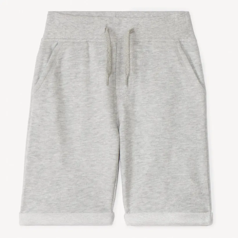 Bermuda in effen molleton met elastische taille jongens