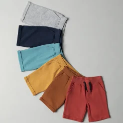 Bermuda in effen molleton met elastische taille jongens