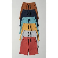 Bermuda in effen molleton met elastische taille jongens