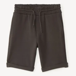 Bermuda in effen molton voor jongen